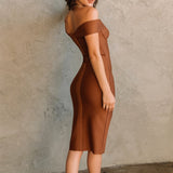 Shoulder Bandage Dress 2022 Christmas New Year Bandage Dress Bodycon Women Summer Sexy Party Dress Evening Club