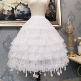 Star Moon Tassel Violence Lolita Skirts Crinoline Petticoat Underskirt Fluffy Pleated Skirt Ball Gown Ruffles