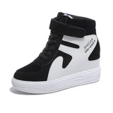 New Korean Version Of The Fashion Magic Stick Thick Soles Of High-Pine Cake Shoes High-Top Shoes Color Frosted Leather Casual