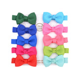 Cute Mini Bowknots Hair Clips For Baby Girls Colorful Ribbon Boutique Barrettes Hairpin Headwear Kids Hair