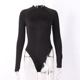 2022 Casual Fitness Rompers Women Bodysuit Long Sleeve Regular Zipper Jumpsuit Women Fashion Streetwear Outfits