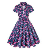 Robe De Cocktail Pinup Rockabilly Dress Midi Cotton Tunic Sundress Causal Vintage 60s 50s Big Swing Summer Party