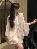 Luxury Sequin Mini Skirt 2 Piece Set Fashion Elegant Solid Cloak + Slim Mermaid Dress Outfits Women Summer Party