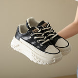 Casual Single Shoes Hollowed-Out Breathable Muffins Thick-Soled Small Man Heightened Casual Shoes Korean Version Of Spot Women's