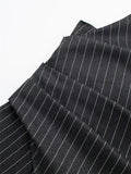Asymmetric Corset Top Women Striped Off Shoulder Crop Top Woman Backless Tube Top Female Pleated Sleeveless Sexy
