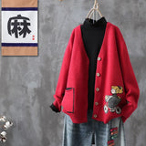 spring and autumn fashion new temperament casual knitted cardigan ladies Western style all-match coat sweater