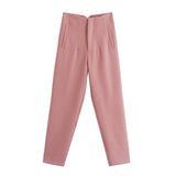 Workplace Women's Display High Waist Waist Suit Trousers 38 Color Reduced Age And Ankle