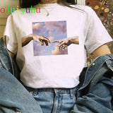 t shirt vaporwave Michelangelo women fashion new harajuku tshirt Casual korean style Graphic hip hop t-shirt