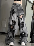 ripped boyfriend jeans with washed