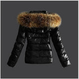 Raccoon Big Fur Collar Fashion Slim