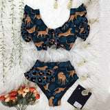New High Waist Bikini Swimwear Women Swimsuit Ruffle Bikinis Set Swimming Suit Bathing Suit Summer Biquini