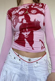 Screen Print Long Sleeve Tee- Outfit