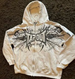 Zipper Hoodie Vintage Street Hip-Hop Loose Printing Spring And Autumn Oversiz 211-0-Outfit
