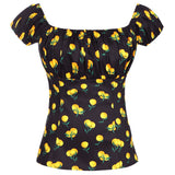Sexy Women Tops Slim Off The Shoulder Rockabilly 50s Style Vintage Polka Dot Cherry Floral Printing Short Sleeve