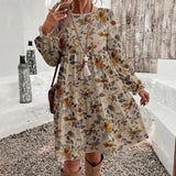 Autumn/Winter 2025 New Ins Wind-Round-Necked Doll Shirt Lantern Sleeve Shirt Loose Top