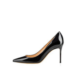 Black High Heels Shoes Woman Pumps 12cm Tacones Pointed Toe Stilettos Talon Femme Sexy Wedding Shoes QKOU003
