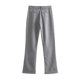 Asymmetrical Vest 9427556 Low Waist Straight Trousers 1478229