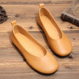 Real Leather Shoes Moccasins Mother Loafers Soft Flats Casual Female Driving Ballet Footwear Comfortable grandma