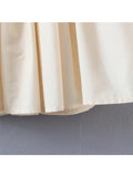 2022 Fashion Women Retro Beige Cotton Ball Gown Dress Elegant Ladies Puff Sleeve Party Mini Dresses Fairy Short