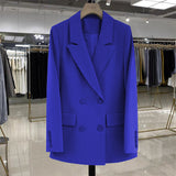 Zingj Spring And Autumn Outfit New Sweet Taro Purple British Wind Suit Coat Female Senior Sense Goddess Fan Temperament Professional
