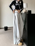 Zingj Elastic High Waist Casual Pants Female 2024 Summer Thin Korean Version Loose Sports Wind Hanging Feeling Wide Leg Floor
