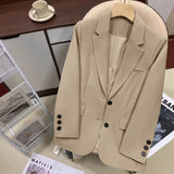 Zingj Small Suit Jacket Female Small 2024 Spring And Autumn New Korean Version Of Loose Suit Design Sense