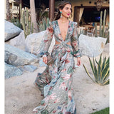 Dress Summer Floral Swimsuit Print Belt Bathing Suit Women Long Cover Up Off Shoulder Beachwear Bandeau Halt