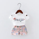 Pieces Cotton Girls Clothing Sets Summer Vest Sleeveless Children Sets Fashion Girls Clothes Suit Casual Floral Outfits