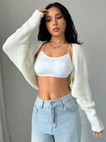 New Loose Knitted Cardigan Short Sweater Shawl