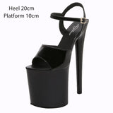 2021 Model Shoes Women Sexy Catwalk Shoes Sandals 9 13 15 17 20 CM High Heels Platform Sandals Girls Shoe Party Club Drop