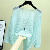 and Summer New Ice Silk Knitted Vest Top Hollow Out Thin Bottoming Sling Streetwear Womens Clothing White Shirt
