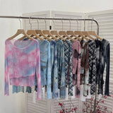 Summer Sunscreen Mesh Yarn Women 2025 Summer New Long-Sleeved T-Shirt