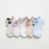Pairs/lot 0 to 7 Years Spring Summer Thin Mesh Socks For Girls Boys Cute Animal Children's Thin Sock Baby Newborn Short