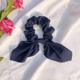 Color Women Hair Scrunchie Bows Ponytail Holder Hairband Bow Knot Scrunchy Girls Hair Ties Hair