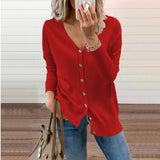 Zingj And Winter New Knit Cardigan Female Loose Jacket With Woolen Sweater V-Neck Sweater Coat Women's Clothing-Outfit