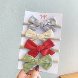 Soft Nylon Baby Girl Headband Bowknot Newborn Headbands Elastic Hair Bands Infant Turban Headwear Kids Hair