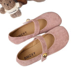 Elegant Mary Shoes Summer New Lovely Lady Style Frosted Round Head Shallow Single
