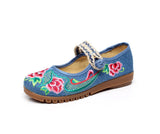 Zingj Shoes, Beef Tendon Bottom Loose Fat Feet Mother Shoes Grandma Shoes Grandma Shoes Embroidered Cloth Shoes Women's Singles