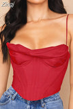Quality Summer Corset Top Y2k Women 2023 Lined Sexy Bodycon Top Draped Black White Female Padded Top for Party