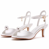 Cm Fish Mouth High-Heeled Sandals Shallow Mouth Buckle With Large-Size Round-Head High Heeled Fish Mouthed Fish Mouthed