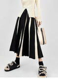 Black Patchwork Long Skirt- Outfit
