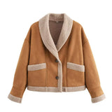 Autumn New Women's Clothing Fashion Simple Fur Collar Long-Sleeved
