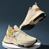 Women Running Shoes Men Breathable Leather Sneakers Air Cushion Trainers Man Athletic Sport Jogging Shoes High