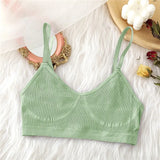 Colors Seamless Tank Tops Women Bra Female Lingerie Sexy Underwear Adjustable Strap Wire Free Bralette Brassiere