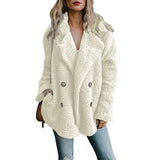Women Winter Teddy Coat Female Warm Faux Fur England Coat Casual Oversized Soft Fluffy Fleece Jackets