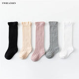 to 4 Yrs Baby Girls Boys Uniform Knee High Socks Tube Ruffled Infants Toddlers Socks Children's Long Socks for