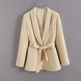 Women's Dress French Belt Dress Small Suit Jacket + Casual