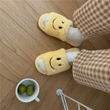 Womens Slippers Embroidery Deco Outdoor and Indoor Comfortable PVC Sole Smile Face Zapato de Mujer Home