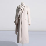 Zingj 2024 New Street Hipster Scarf Shawl Design Sense Long Slim Long Suit Jacket