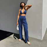 Zingj 2023 Hot Style Fashionable Loose Women's Pants Suit Elegant High-Waisted Long-Sleeved Hoodie Three-Piece Hair-Outfit